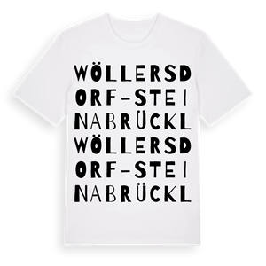 Wöllersdorf-Steinabrückl ordlek t-shirt – ekologisk bomull t-shirt från Pinshirt