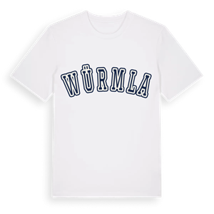 Würmla college t-shirt – ekologisk bomull t-shirt från Pinshirt