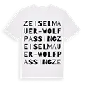 Zeiselmauer-Wolfpassing ordlek t-shirt