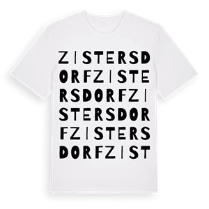 Zistersdorf ordlek t-shirt – ekologisk bomull t-shirt från Pinshirt