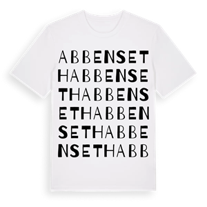 Abbenseth ordlek t-shirt – ekologisk bomull t-shirt från Pinshirt