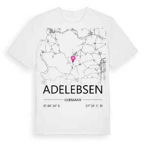 Adelebsen karta t-shirt – ekologisk bomull t-shirt från Pinshirt