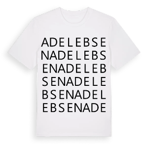 Adelebsen ordlek t-shirt – ekologisk bomull t-shirt från Pinshirt