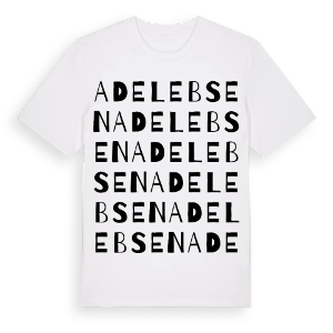 Adelebsen ordlek t-shirt – ekologisk bomull t-shirt från Pinshirt