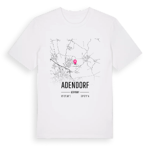 Adendorf karta t-shirt – ekologisk bomull t-shirt från Pinshirt