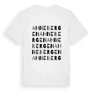 Ahnebergen ordlek t-shirt – ekologisk bomull t-shirt från Pinshirt