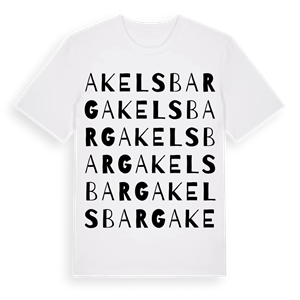 Akelsbarg ordlek t-shirt – ekologisk bomull t-shirt från Pinshirt