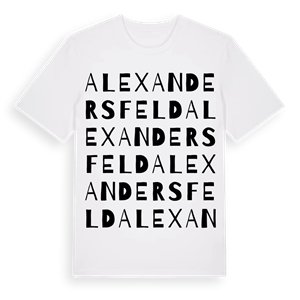 Alexandersfeld ordlek t-shirt – ekologisk bomull t-shirt från Pinshirt