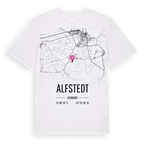 Alfstedt karta t-shirt – ekologisk bomull t-shirt från Pinshirt