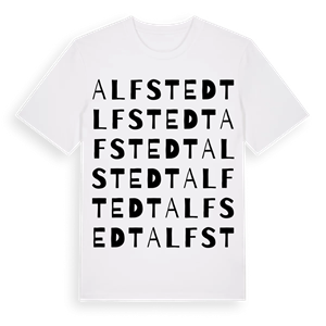 Alfstedt ordlek t-shirt – ekologisk bomull t-shirt från Pinshirt