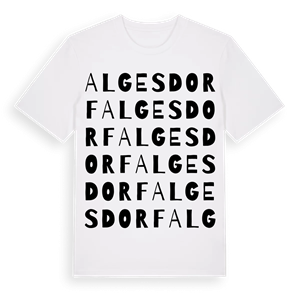 Algesdorf ordlek t-shirt – ekologisk bomull t-shirt från Pinshirt
