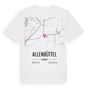 Allenbüttel karta t-shirt – ekologisk bomull t-shirt från Pinshirt