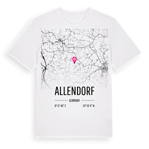 Allendorf karta t-shirt – ekologisk bomull t-shirt från Pinshirt
