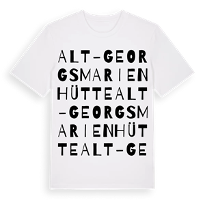 Alt-Georgsmarienhütte ordlek t-shirt – ekologisk bomull t-shirt från Pinshirt