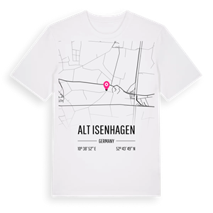 Alt Isenhagen karta t-shirt – ekologisk bomull t-shirt från Pinshirt