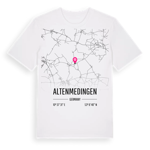 Altenmedingen karta t-shirt – ekologisk bomull t-shirt från Pinshirt