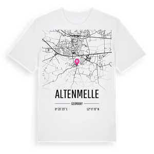 Altenmelle karta t-shirt – ekologisk bomull t-shirt från Pinshirt