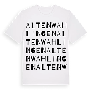 Altenwahlingen ordlek t-shirt – ekologisk bomull t-shirt från Pinshirt
