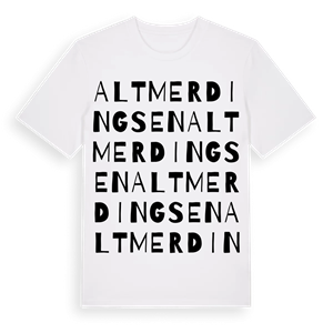 Altmerdingsen ordlek t-shirt – ekologisk bomull t-shirt från Pinshirt