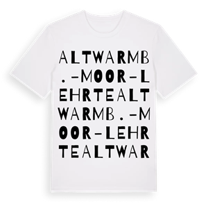 Altwarmb.-Moor-Lehrte ordlek t-shirt – ekologisk bomull t-shirt från Pinshirt