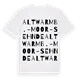 Altwarmb.-Moor-Sehnde ordlek t-shirt