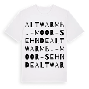 Altwarmb.-Moor-Sehnde ordlek t-shirt – ekologisk bomull t-shirt från Pinshirt