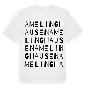 Amelinghausen ordlek t-shirt – ekologisk bomull t-shirt från Pinshirt