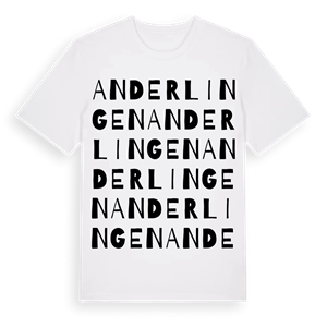 Anderlingen ordlek t-shirt – ekologisk bomull t-shirt från Pinshirt