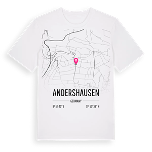 Andershausen karta t-shirt – ekologisk bomull t-shirt från Pinshirt