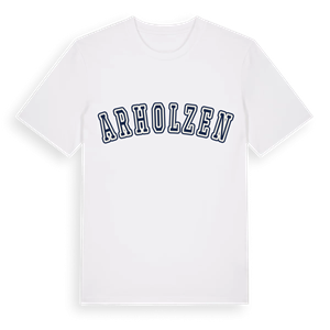 Arholzen college t-shirt – ekologisk bomull t-shirt från Pinshirt