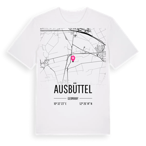 Ausbüttel karta t-shirt – ekologisk bomull t-shirt från Pinshirt