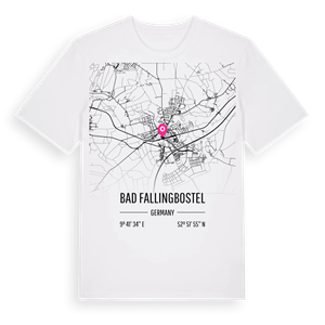 Bad Fallingbostel karta t-shirt – ekologisk bomull t-shirt från Pinshirt