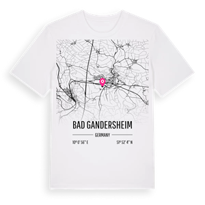 Bad Gandersheim karta t-shirt – ekologisk bomull t-shirt från Pinshirt