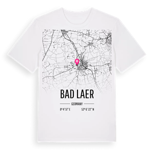 Bad Laer karta t-shirt – ekologisk bomull t-shirt från Pinshirt