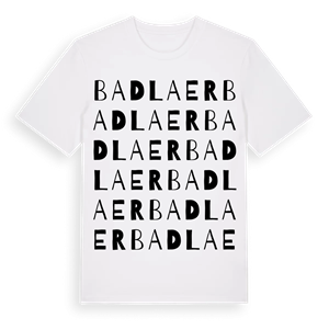Bad Laer ordlek t-shirt – ekologisk bomull t-shirt från Pinshirt