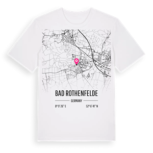 Bad Rothenfelde karta t-shirt – ekologisk bomull t-shirt från Pinshirt