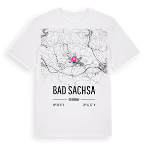 Bad Sachsa karta t-shirt – ekologisk bomull t-shirt från Pinshirt
