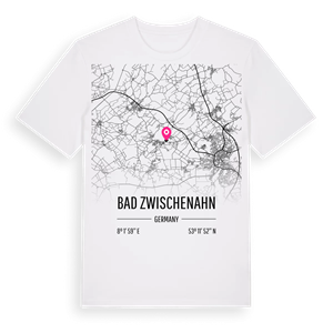 Bad Zwischenahn karta t-shirt – ekologisk bomull t-shirt från Pinshirt