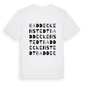 Baddeckenstedt ordlek t-shirt – ekologisk bomull t-shirt från Pinshirt