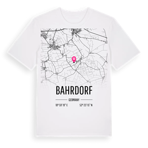 Bahrdorf karta t-shirt – ekologisk bomull t-shirt från Pinshirt