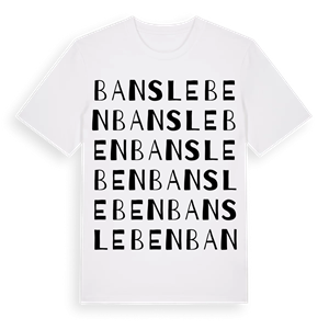 Bansleben ordlek t-shirt – ekologisk bomull t-shirt från Pinshirt