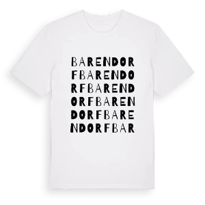 Barendorf ordlek t-shirt – ekologisk bomull t-shirt från Pinshirt