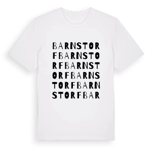 Barnstorf ordlek t-shirt – ekologisk bomull t-shirt från Pinshirt
