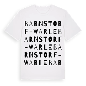 Barnstorf-Warle ordlek t-shirt – ekologisk bomull t-shirt från Pinshirt