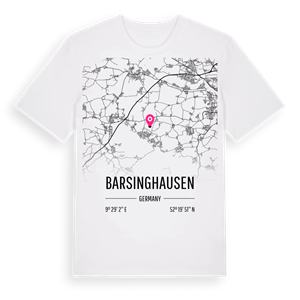 Barsinghausen karta t-shirt – ekologisk bomull t-shirt från Pinshirt