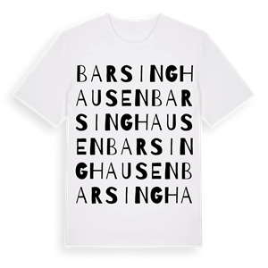 Barsinghausen ordlek t-shirt – ekologisk bomull t-shirt från Pinshirt