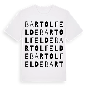 Bartolfelde ordlek t-shirt – ekologisk bomull t-shirt från Pinshirt