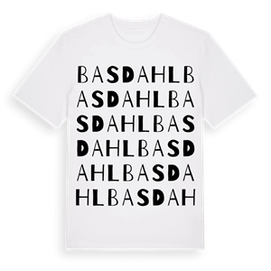 Basdahl ordlek t-shirt – ekologisk bomull t-shirt från Pinshirt