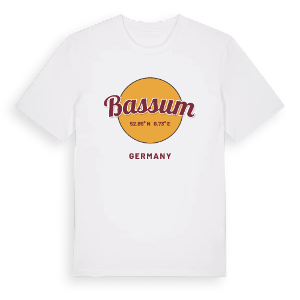 Bassum cirkel t-shirt – ekologisk bomull t-shirt från Pinshirt