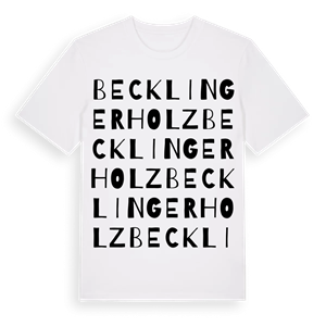 Becklinger Holz ordlek t-shirt – ekologisk bomull t-shirt från Pinshirt